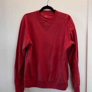 Uniqlo Men's Classic Red Crewneck Sweater